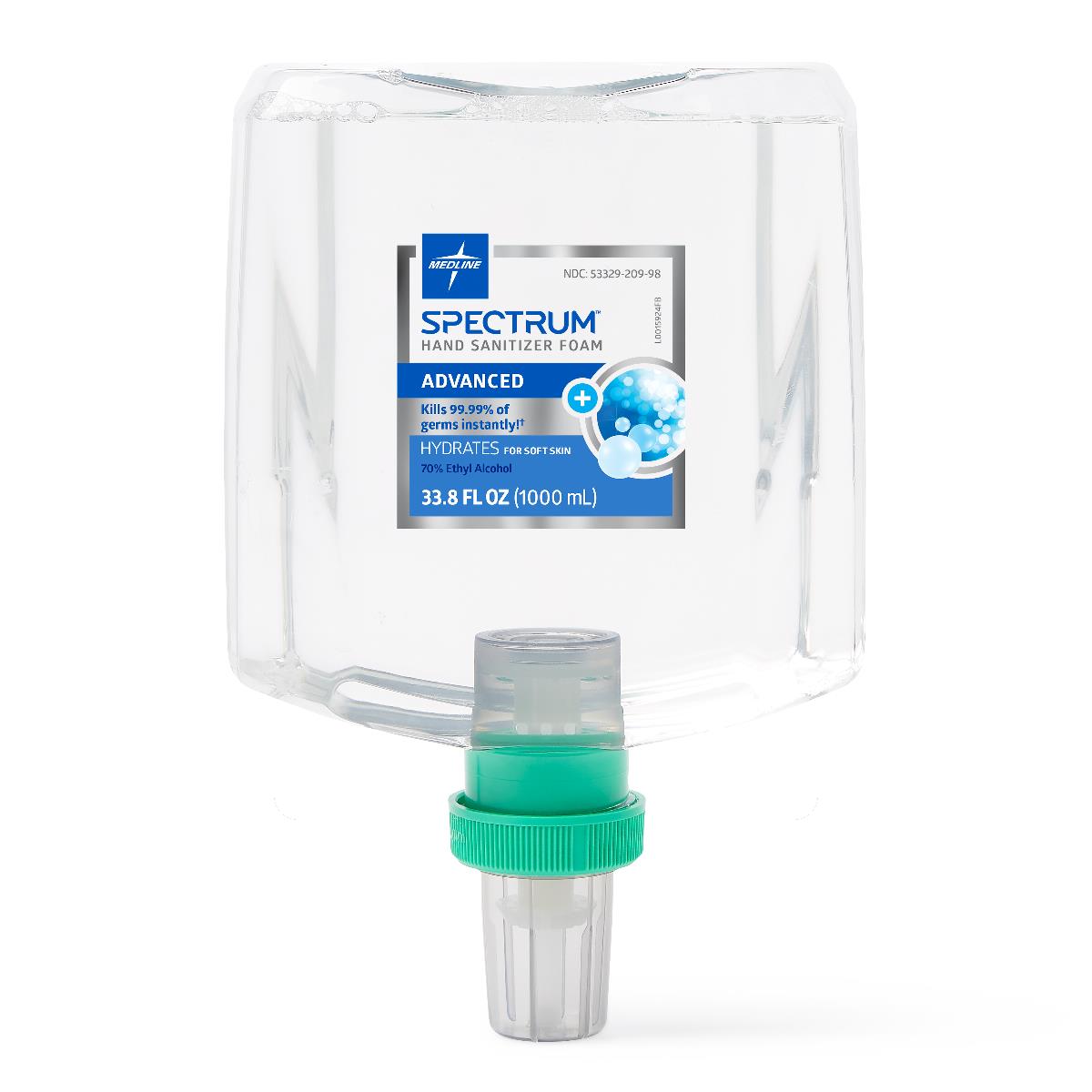 Image MOUSSE ANTISEPTIQUE POUR LES MAINS SPECTRUM AVEC HYDRADANT CARTOUCHE 1 LITRE